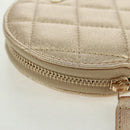 CHANEL Matelasse Air Pods Case 2024 Year Gift Lamb Skin Gold CC Auth BA9648SM-8