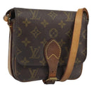 LOUIS VUITTON Monogram Cartouchiere PM Shoulder Bag M51254 LV Auth BA9656-1