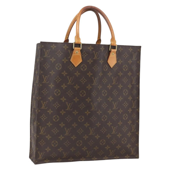 LOUIS VUITTON Monogram Sac Plat Handtas M51140 LV Auth BA9661