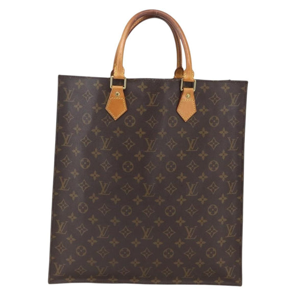 LOUIS VUITTON Monogram Sac Plat Handtas M51140 LV Auth BA9661