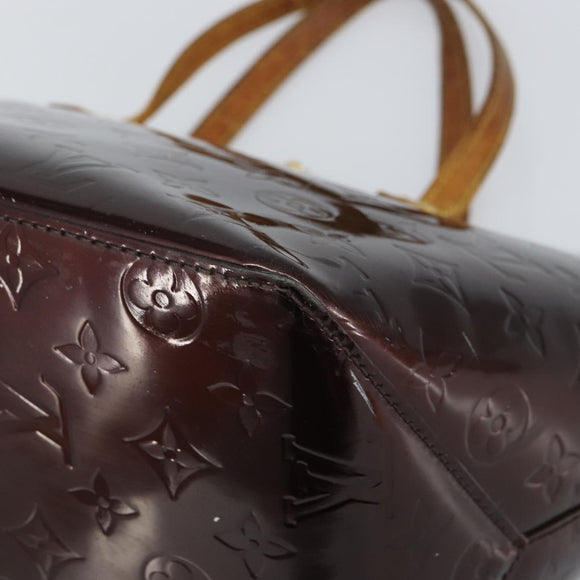 LOUIS VUITTON Monogram Vernis Bellevue PM Hand Bag Amarante M93585 Auth BA9673