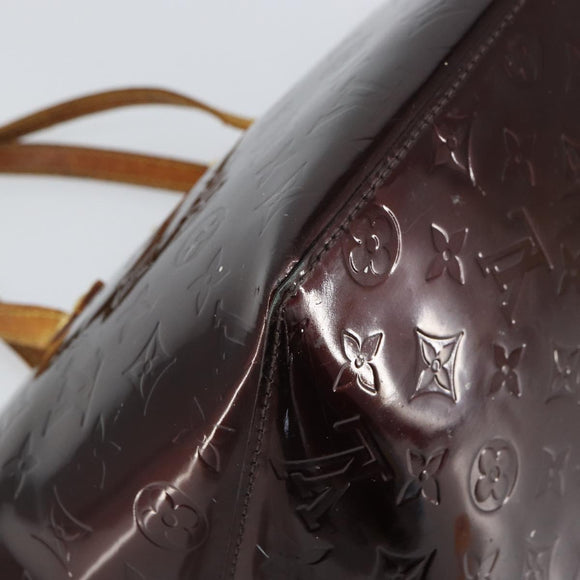 LOUIS VUITTON Monogram Vernis Bellevue PM Hand Bag Amarante M93585 Auth BA9673