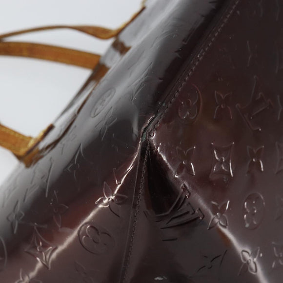 LOUIS VUITTON Monogram Vernis Bellevue PM Hand Bag Amarante M93585 Auth BA9673