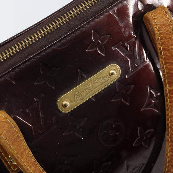 LOUIS VUITTON Monogram Vernis Bellevue PM Hand Bag Amarante M93585 Auth BA9673