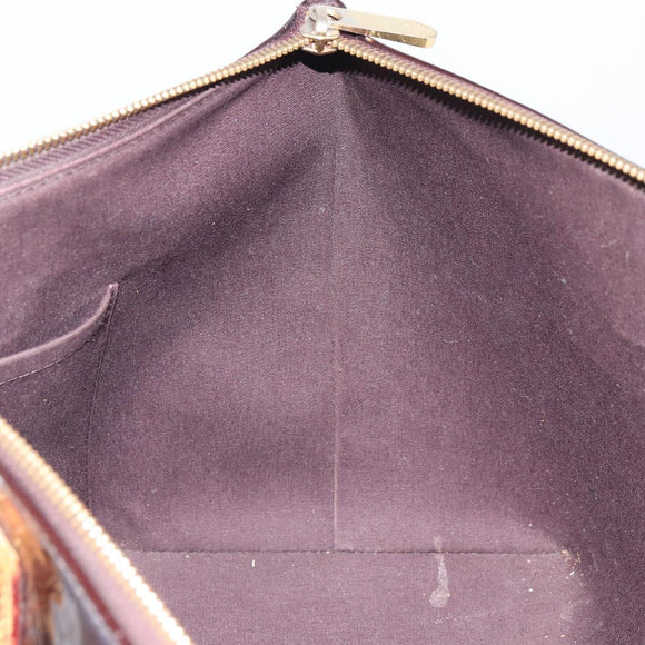 LOUIS VUITTON Monogram Vernis Bellevue PM Hand Bag Amarante M93585 Auth BA9673