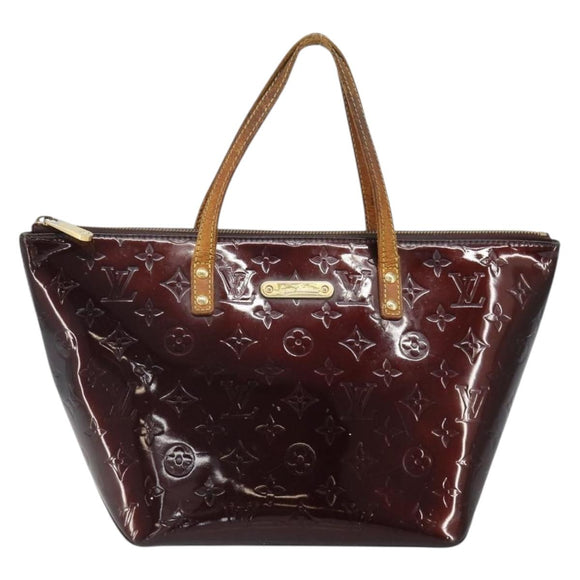 LOUIS VUITTON Monogram Vernis Bellevue PM Hand Bag Amarante M93585 Auth BA9673