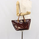 LOUIS VUITTON Monogram Vernis Bellevue PM Hand Bag Amarante M93585 Auth BA9673-23