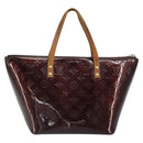 LOUIS VUITTON Monogram Vernis Bellevue PM Hand Bag Amarante M93585 Auth BA9673-2