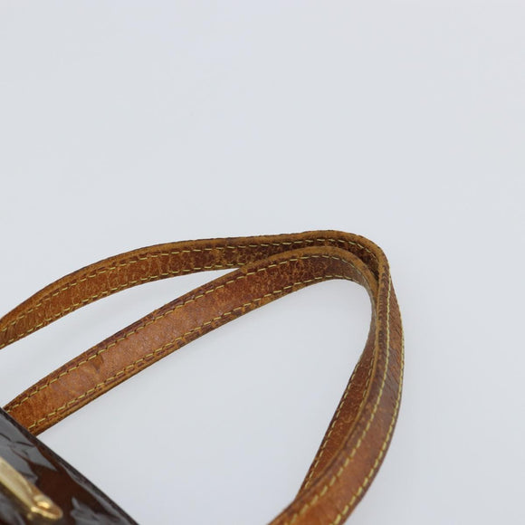 LOUIS VUITTON Monogram Vernis Bellevue PM Hand Bag Amarante M93585 Auth BA9673
