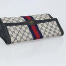 GUCCI GG Supreme Sherry Line Clutch Bag PVC Navy Gold 41 014 3087 Auth BA9677-5