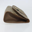 GUCCI GG Supreme Web Sherry Line Clutch Bag PVC Beige Gold 89 01 031 Auth BA9678-3