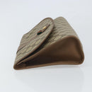 GUCCI GG Supreme Web Sherry Line Clutch Bag PVC Beige Gold 89 01 031 Auth BA9678-4