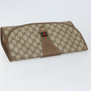 GUCCI GG Supreme Web Sherry Line Clutch Bag PVC Beige Gold 89 01 031 Auth BA9678-5