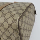 GUCCI GG Supreme Web Sherry Line Boston Bag PVC Beige Gold 40 02 007 Auth BA9679-15