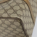 GUCCI GG Supreme Web Sherry Line Boston Bag PVC Beige Gold 40 02 007 Auth BA9679-16
