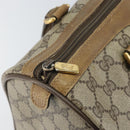 GUCCI GG Supreme Web Sherry Line Boston Bag PVC Beige Gold 40 02 007 Auth BA9679-18