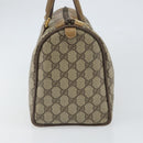 GUCCI GG Supreme Web Sherry Line Boston Bag PVC Beige Gold 40 02 007 Auth BA9679-3