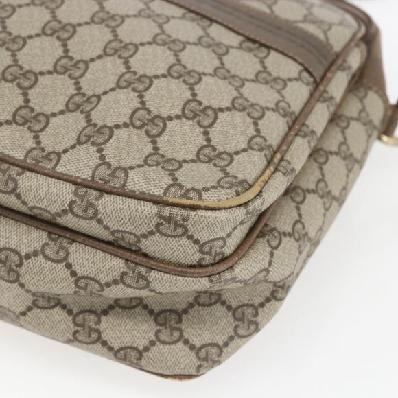 GUCCI GG Supreme Shoulder Bag PVC Beige Gold 49 003 5101 Auth BA9680