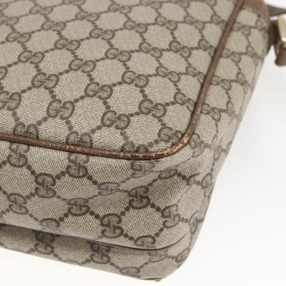 GUCCI GG Supreme Shoulder Bag PVC Beige Gold 49 003 5101 Auth BA9680