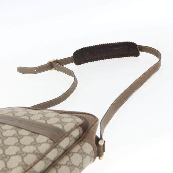 GUCCI GG Supreme Shoulder Bag PVC Beige Gold 49 003 5101 Auth BA9680