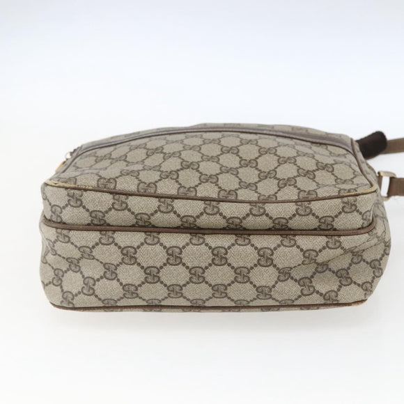 GUCCI GG Supreme Shoulder Bag PVC Beige Gold 49 003 5101 Auth BA9680