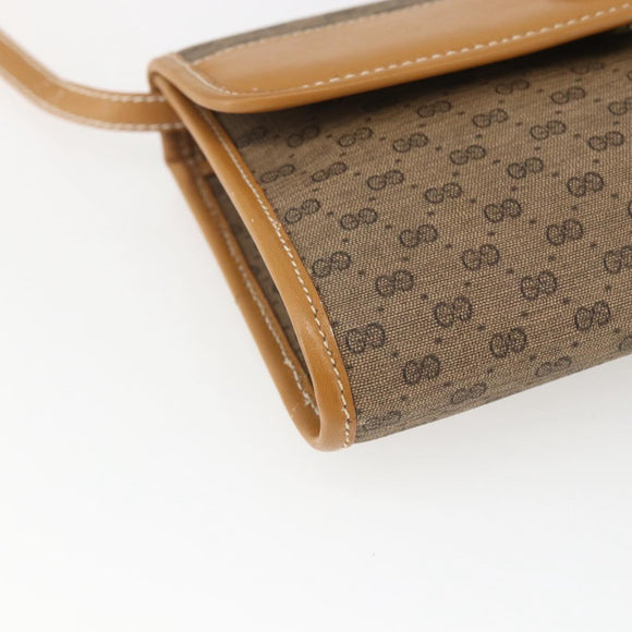 GUCCI Micro GG Supreme Shoulder Bag PVC Beige Gold 004 89 1041 Auth BA9682