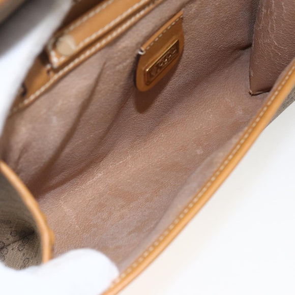 GUCCI Micro GG Supreme Shoulder Bag PVC Beige Gold 004 89 1041 Auth BA9682