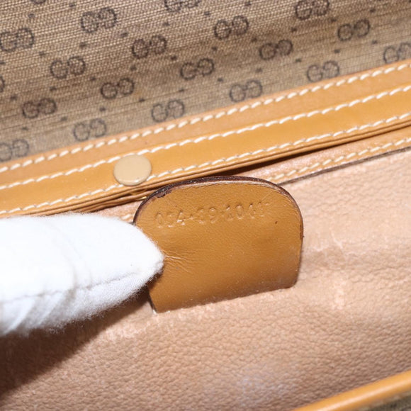 GUCCI Micro GG Supreme Shoulder Bag PVC Beige Gold 004 89 1041 Auth BA9682