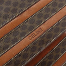 CELINE Macadam Canvas Shoulder Bag PVC Leather Brown Gold Auth BA9684-14