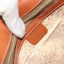 CELINE Macadam Canvas Shoulder Bag PVC Leather Brown Gold Auth BA9684-16