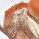CELINE Macadam Canvas Shoulder Bag PVC Leather Brown Gold Auth BA9684-19