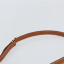 CELINE Macadam Canvas Shoulder Bag PVC Leather Brown Gold Auth BA9684-8