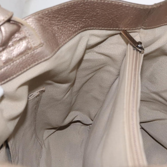 Salvatore Ferragamo Vala Tote Bag Leather Beige Auth BA9685