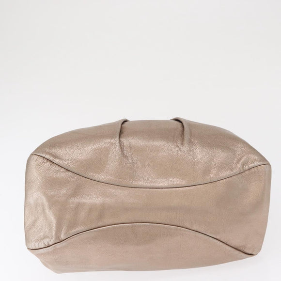 Salvatore Ferragamo Vala Tote Bag Leather Beige Auth BA9685