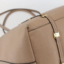 Salvatore Ferragamo Vala Tote Bag Leather Beige Gold Auth BA9686-13