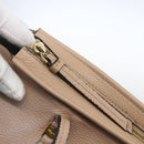 Salvatore Ferragamo Vala Tote Bag Leather Beige Gold Auth BA9686-14