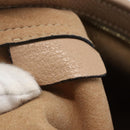 Salvatore Ferragamo Vala Tote Bag Leather Beige Gold Auth BA9686-12