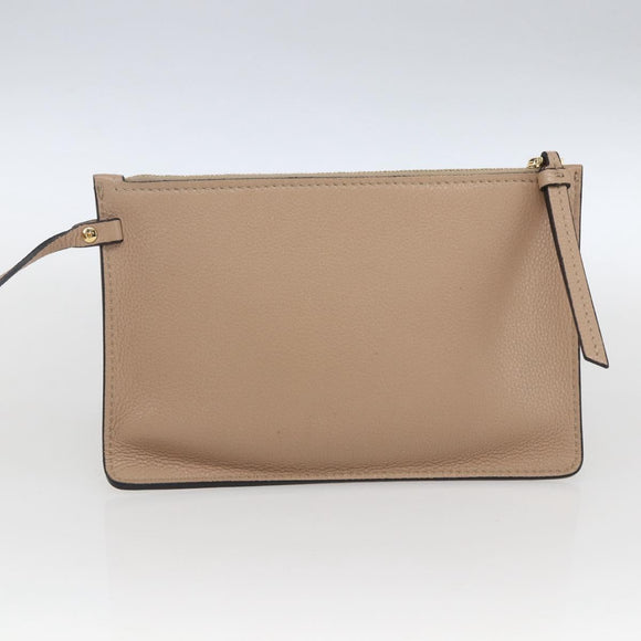 Salvatore Ferragamo Vala Tote Bag Leather Beige Gold Auth BA9686