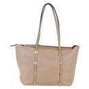 Salvatore Ferragamo Vala Tote Bag Leather Beige Gold Auth BA9686-2