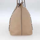 Salvatore Ferragamo Vala Tote Bag Leather Beige Gold Auth BA9686-4