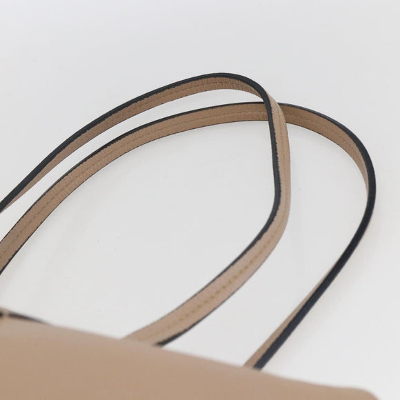Salvatore Ferragamo Vala Tote Bag Leather Beige Gold Auth BA9686