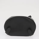 Salvatore Ferragamo Gancini Backpack Leather Black Silver Auth BA9687-5