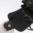Salvatore Ferragamo Gancini Backpack Leather Black Silver Auth BA9687-10