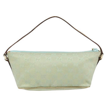 GUCCI GG Canvas Accessory Pouch Turquoise Blue Silver 039 1103 2123 Auth BA9688 - 0