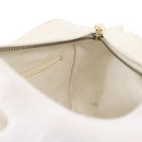 CHANEL Matelasse Shoulder Bag Lamb Skin White Gold CC Auth BA9689-17