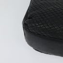 BALLY Quilted Hand Bag Leather Black Auth BA969-15