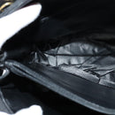 BALLY Quilted Hand Bag Leather Black Auth BA969-19