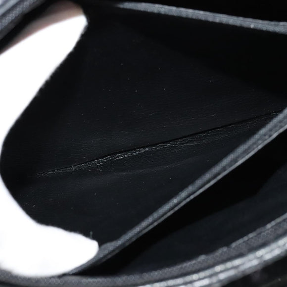 BALLY Quilted Hand Bag Leather Black Auth BA969