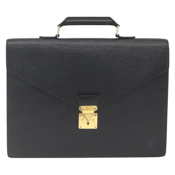 LOUIS VUITTON Epi Serviette Conseiller Business Bag Black M54422 LV Auth BA9693