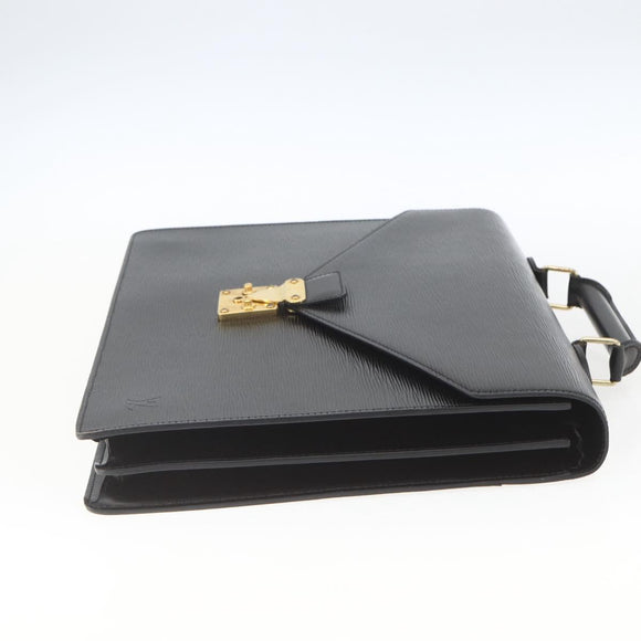 LOUIS VUITTON Epi Serviette Conseiller Business Bag Black M54422 LV Auth BA9693